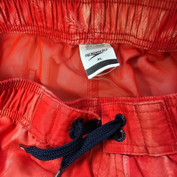 Speedo Boy's Shorts for Swim and Play - Red Gray & Purple w Palm Trees sz XL - Picture 3 of 7